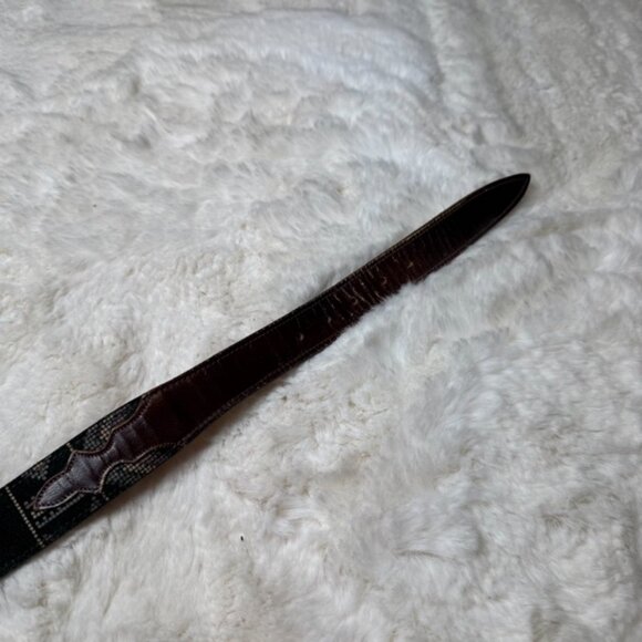 Lucchese Western Cowgirl Southwestern Buckle Belt Vintage Leather Size 36 BLAA37 - Picture 9 of 11